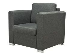 Sillón de tela gris oscuro