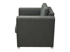 Sillón de tela gris oscuro