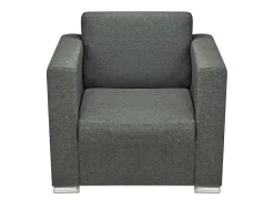 Sillón de tela gris oscuro