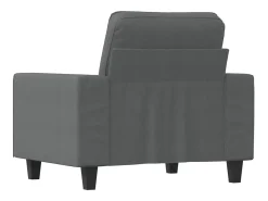 Sillón de tela gris oscuro 60 cm