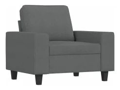 Sillón de tela gris oscuro 60 cm