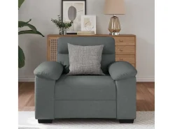 Sillón de tela gris oscuro 60 cm
