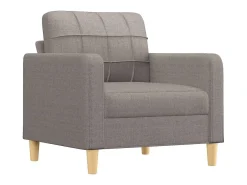 Sillón de tela gris taupé 60 cm