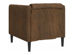 Sillón de tela marrón