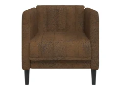 Sillón de tela marrón