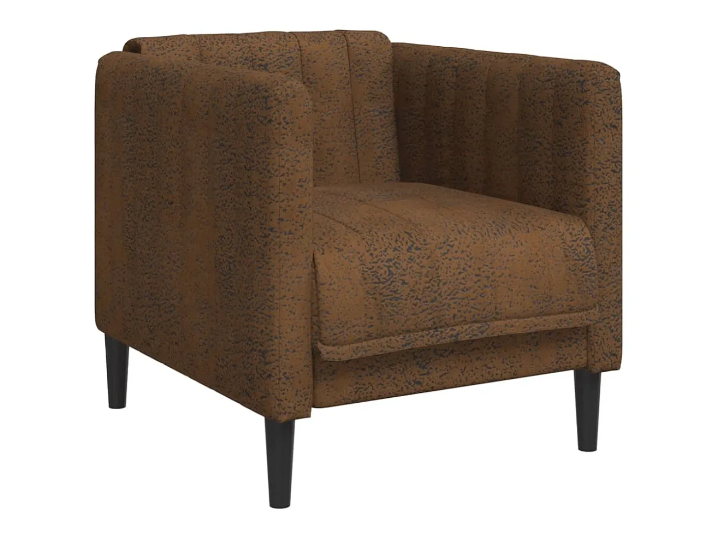 Sillón de tela marrón