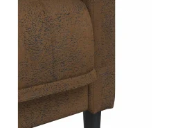Sillón de tela marrón