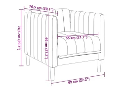 Sillón de tela marrón