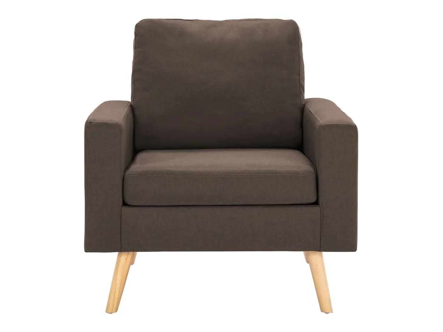 Sillón de tela marrón