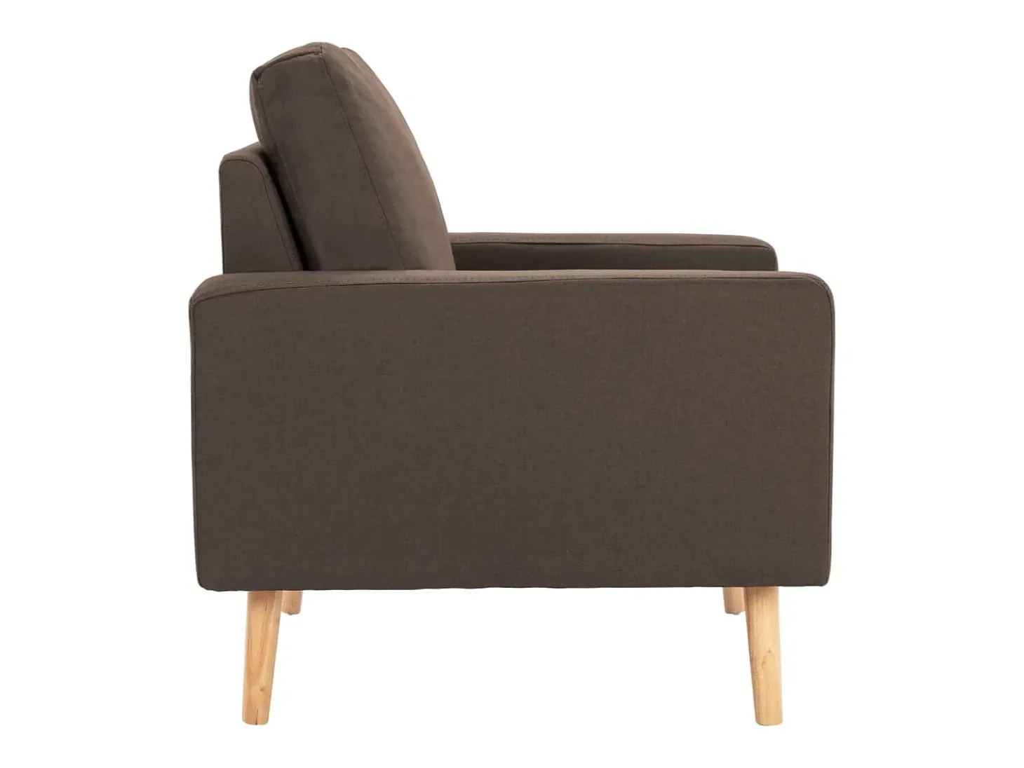 Sillón de tela marrón
