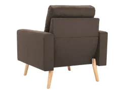 Sillón de tela marrón