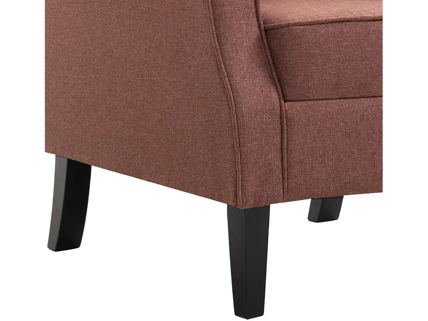 Sillón de tela marrón