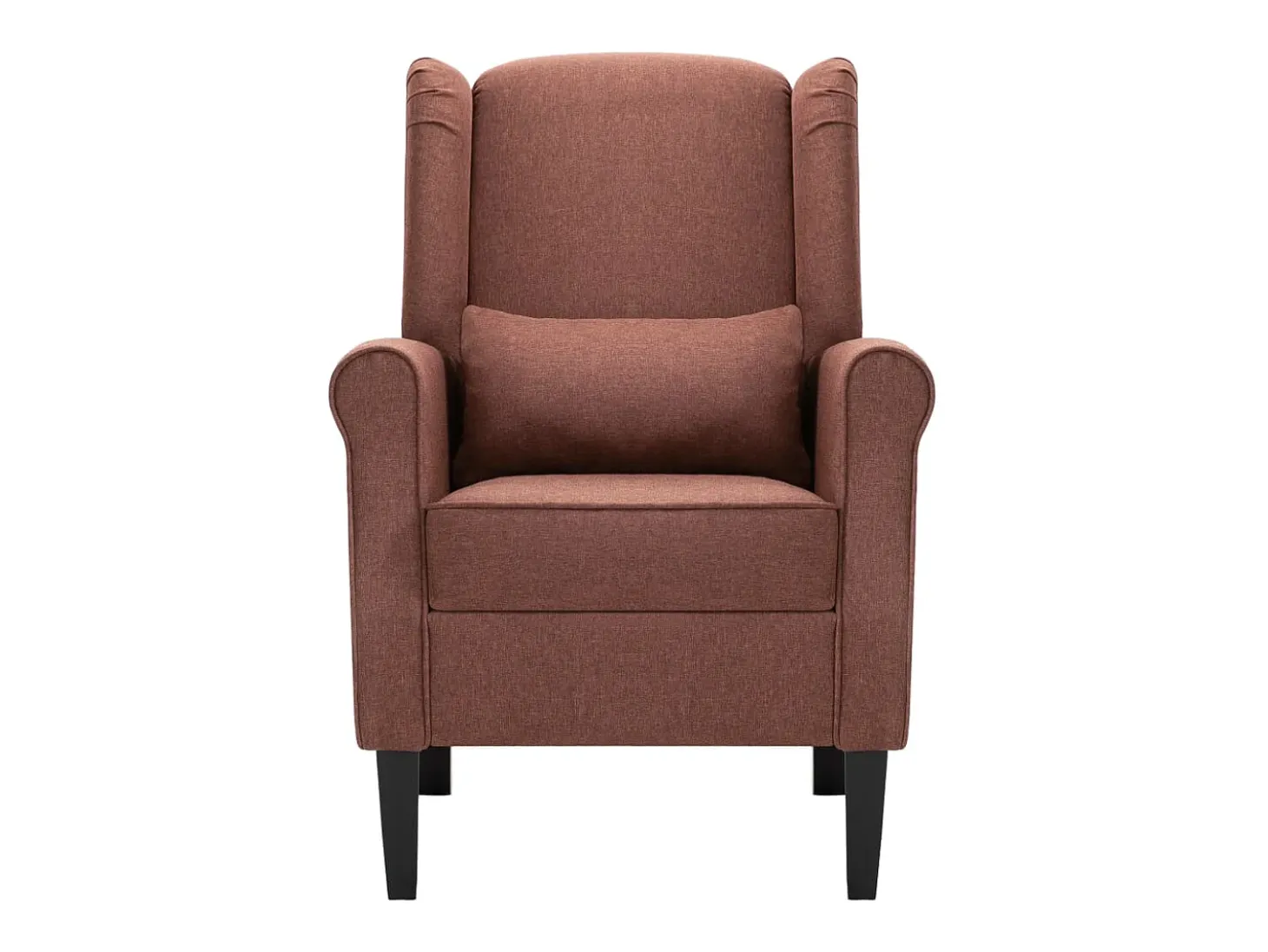 Sillón de tela marrón