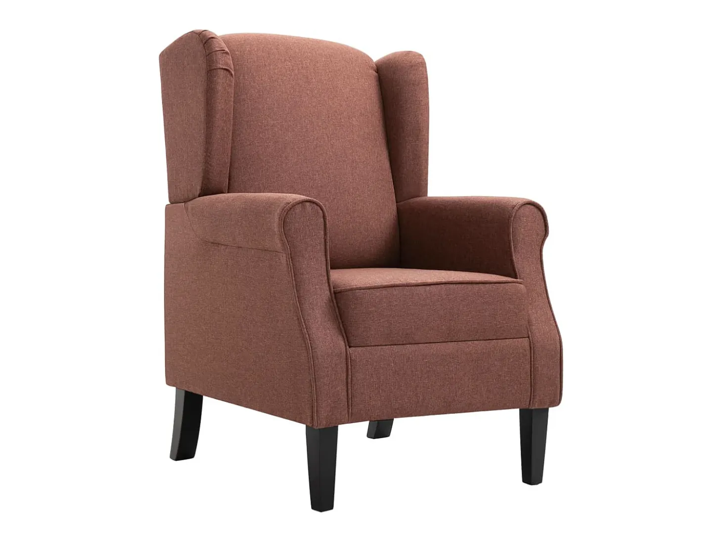 Sillón de tela marrón