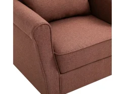 Sillón de tela marrón