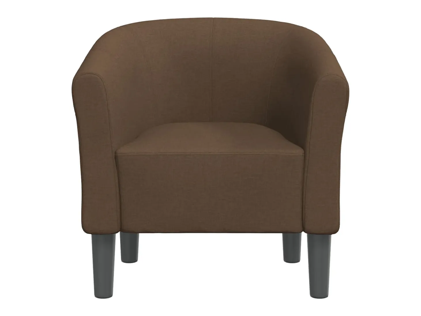 Sillón de tela marrón