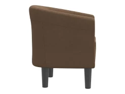 Sillón de tela marrón