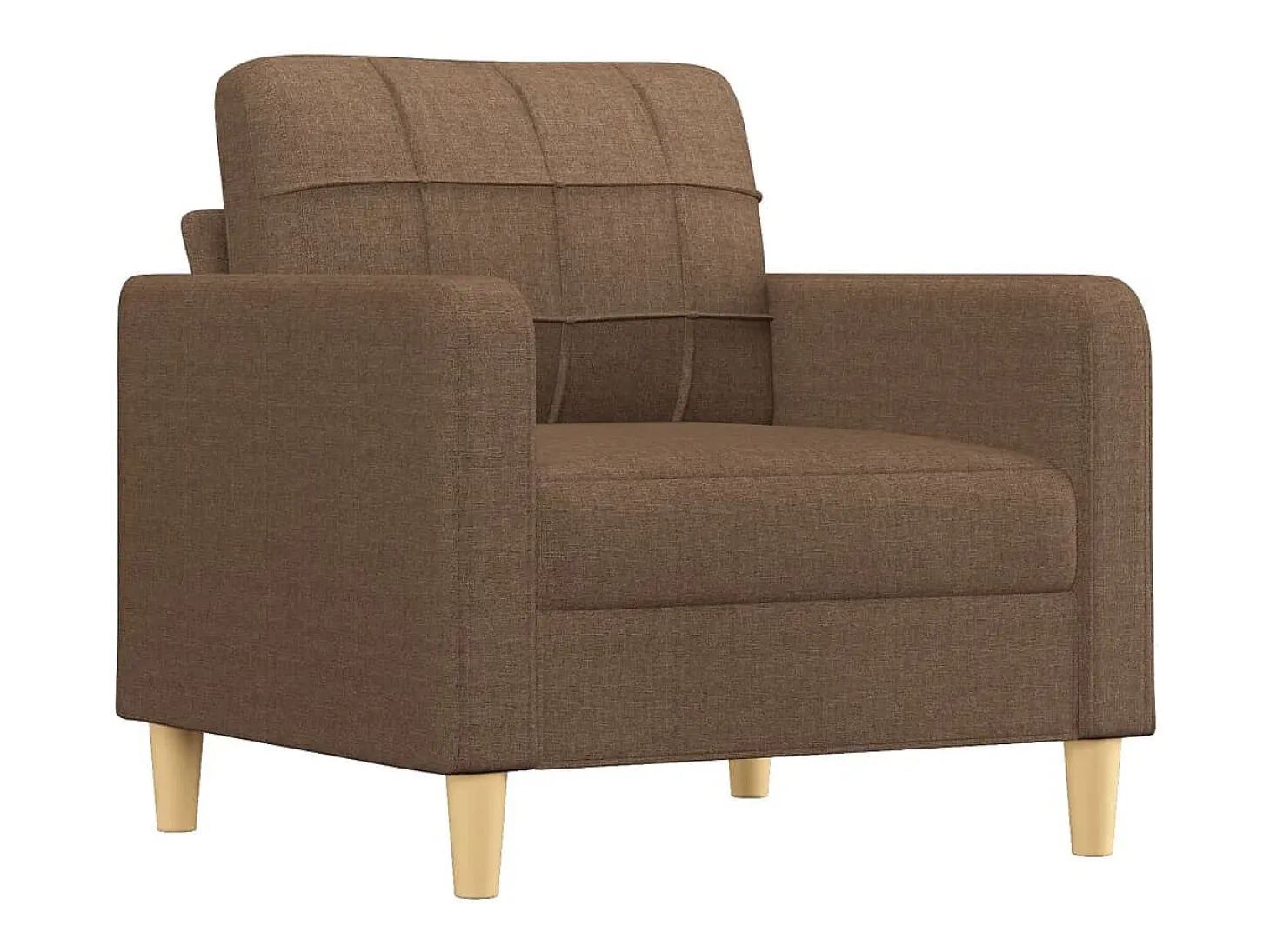 Sillón de tela marrón 60 cm