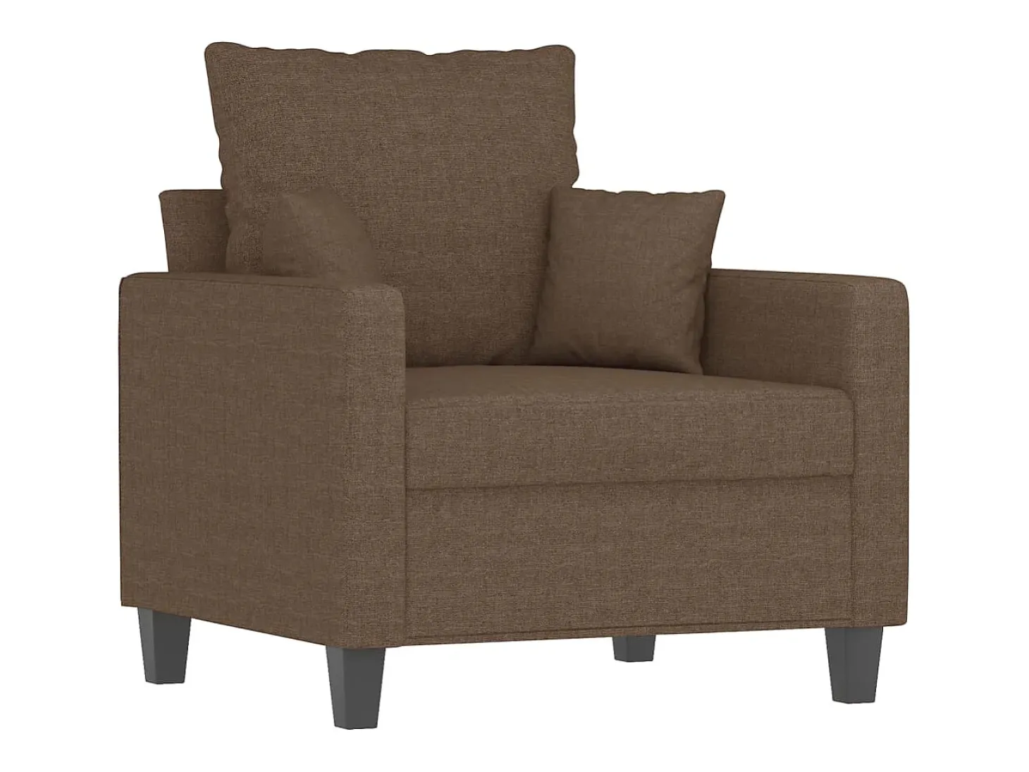 Sillón de tela marrón 60 cm