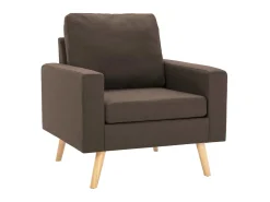 Sillón de tela marrón ES17912