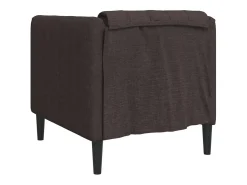 Sillón de tela marrón oscuro