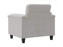 Sillón de tela microfibra gris claro 60 cm