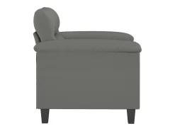 Sillón de tela microfibra gris oscuro 60 cm