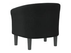 Sillón de tela negra