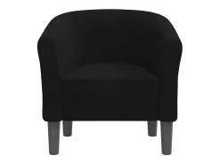 Sillón de tela negra