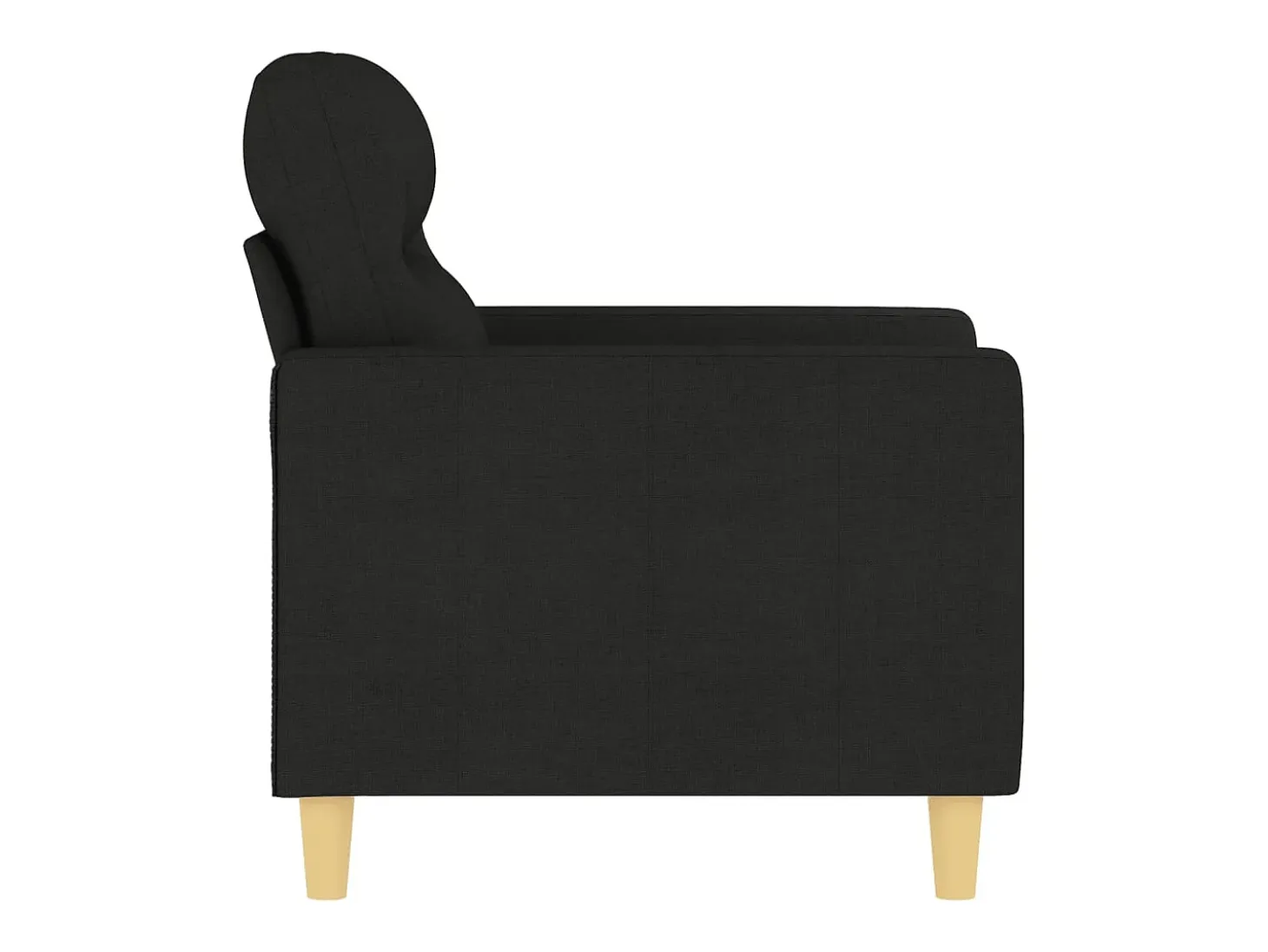 Sillón de tela negro 60 cm