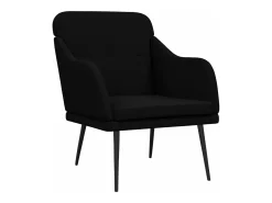 Sillón de tela negro 63x76x80 cm