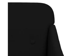 Sillón de tela negro 63x76x80 cm