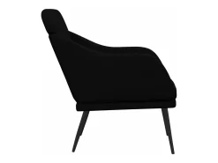 Sillón de tela negro 63x76x80 cm