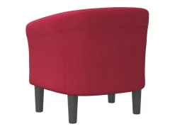 Sillón de tela rojo tinto