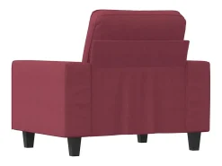 Sillón de tela rojo tinto 60 cm