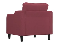 Sillón de tela rojo tinto 60 cm