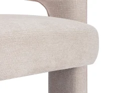 Sillón de tela texturizada color beige FONTANOVA
