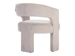 Sillón de tela texturizada color beige FONTANOVA