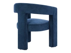 Sillón de tela texturizada azul estilo design FAVINA