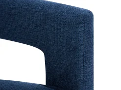 Sillón de tela texturizada azul estilo design FAVINA