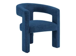 Sillón de tela texturizada azul estilo design FAVINA