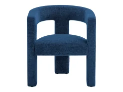 Sillón de tela texturizada azul estilo design FAVINA