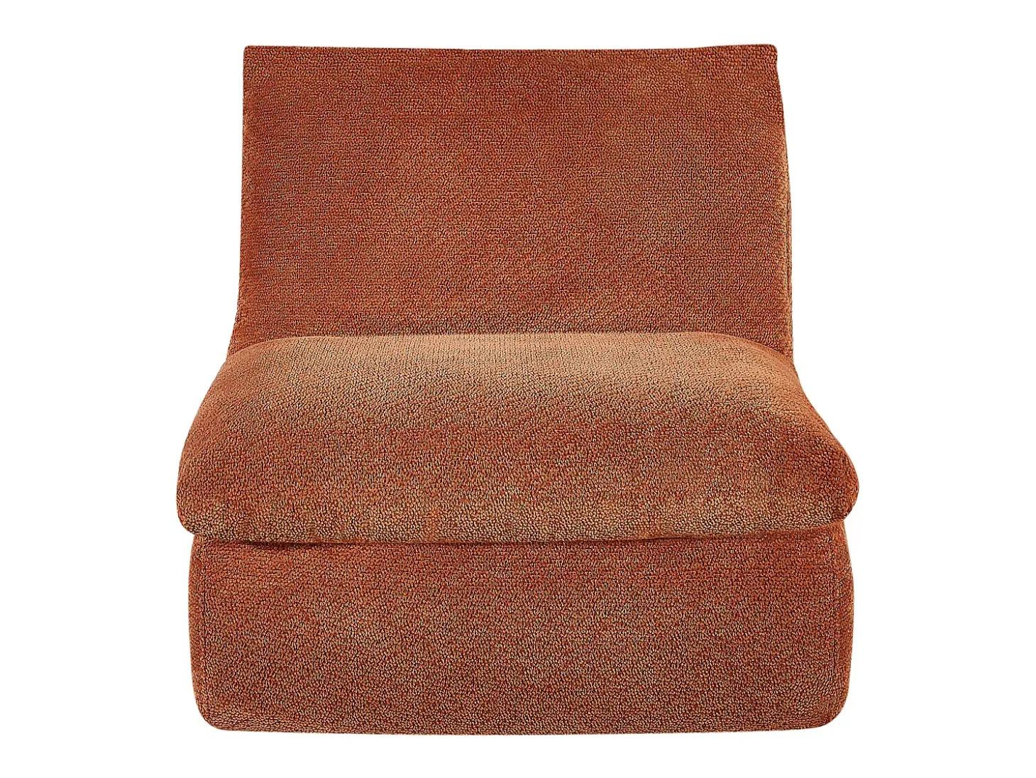 Sillón de tela texturizada color terracota LOLEVA