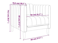 Sillón de tela verde oscuro