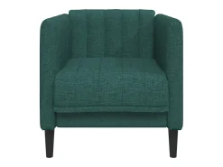 Sillón de tela verde oscuro