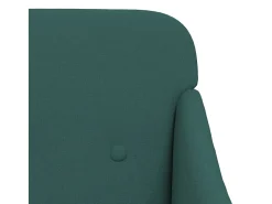 Sillón de tela verde oscuro 63x76x80 cm