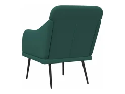 Sillón de tela verde oscuro 63x76x80 cm