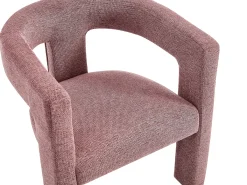 Sillón de tendencia en tela texturizada color rojo FAVINA