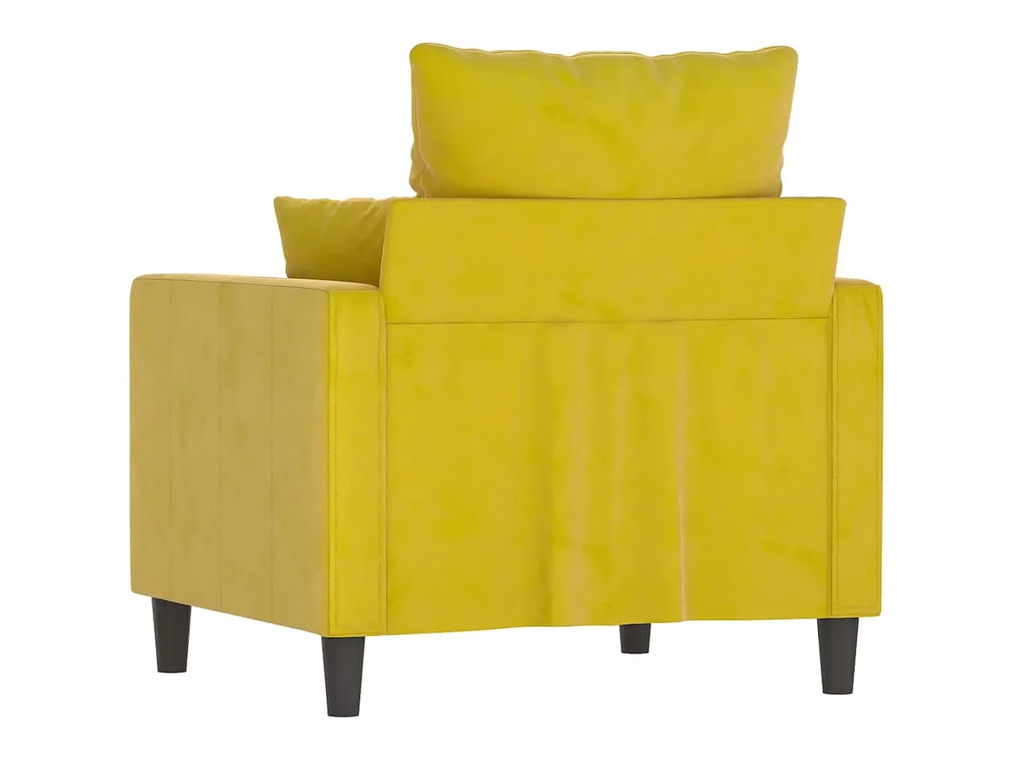 Sillón de terciopelo amarillo 60 cm PWFG91575