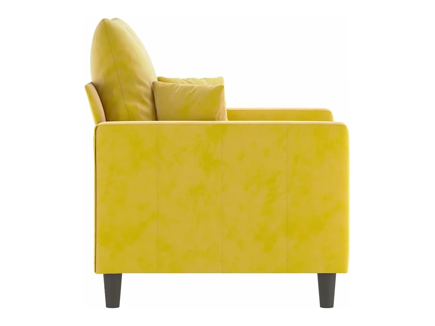 Sillón de terciopelo amarillo 60 cm PWFG91575